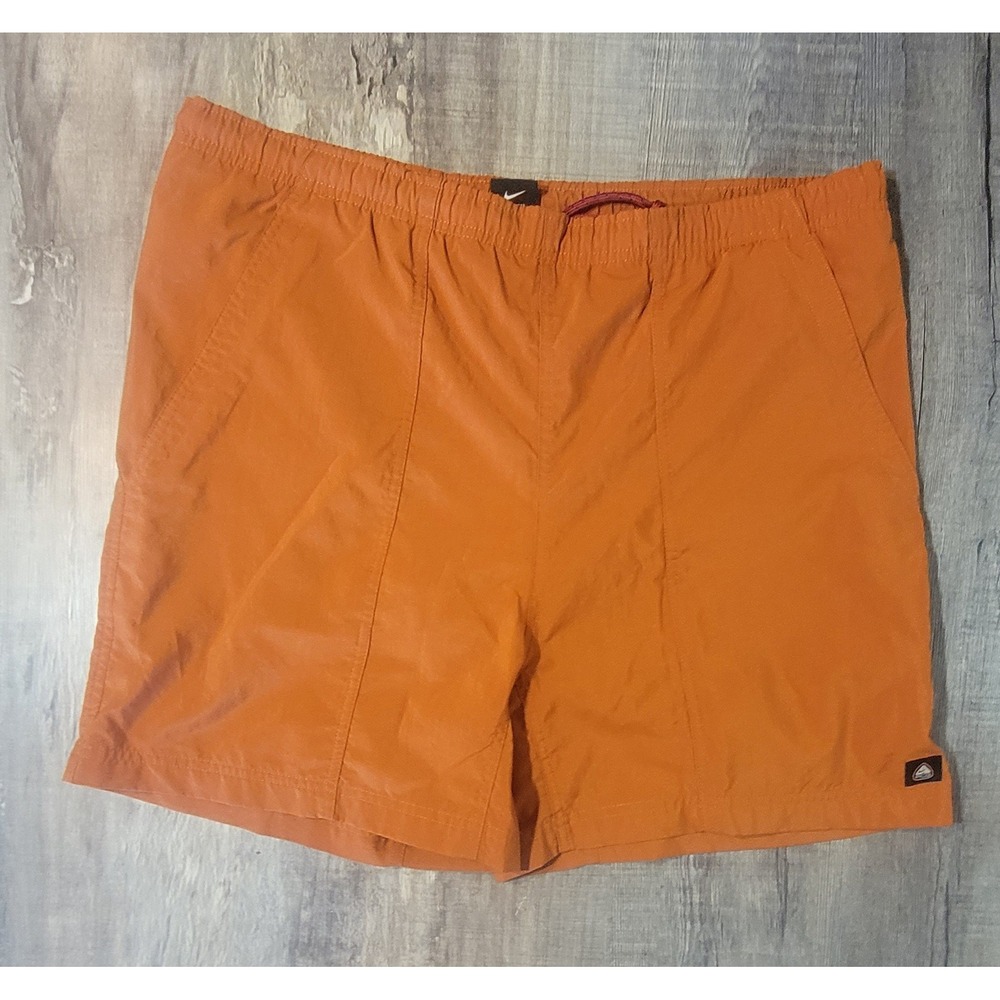 Nike ACG Mens Burnt Orange Mesh Lined Hiking Trail Shorts Medium U1 SFD